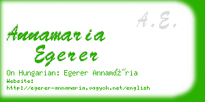 annamaria egerer business card